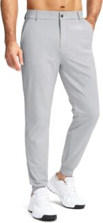 G Gradual Men's Stretch Golf Joggers with 3 Pockets Slim Fit Sweatpants Work Dress Casual Pants for Men with Belt Loops