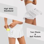 Raroauf Womens Pleated Tennis Skirts with Shorts High Waisted Mini Skirt Golf Skort Athletic Skirts Workout Pickball - Image 2