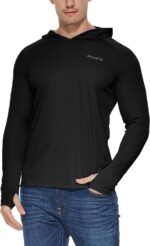 baleaf Men's Sun Protection Hoodie Shirt UPF 50+ Long Sleeve UV SPF T-Shirts Rash Guard Fishing Swimming Lightweight