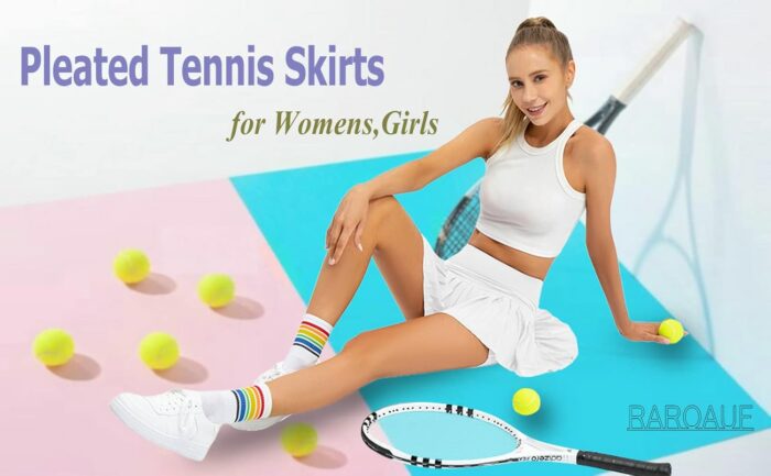 Raroauf Womens Pleated Tennis Skirts with Shorts High Waisted Mini Skirt Golf Skort Athletic Skirts Workout Pickball - Image 5