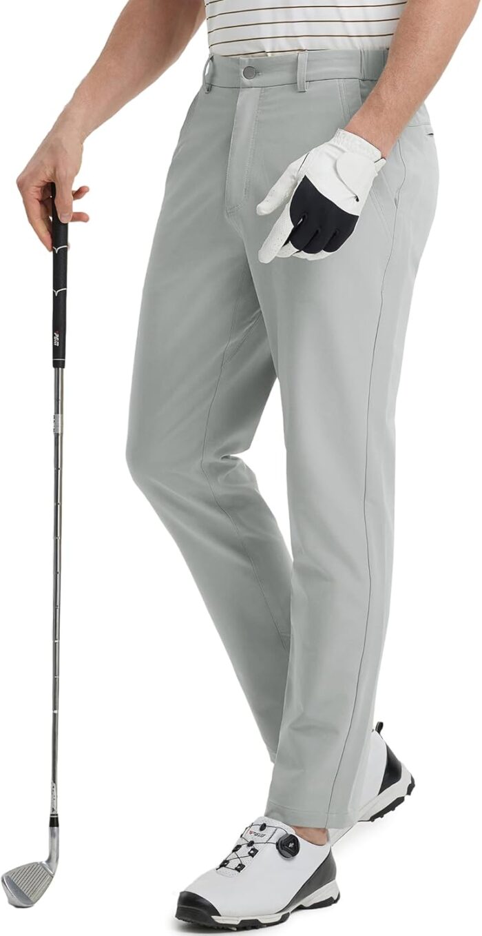 M MAELREG Golf Pants Men Lightweight with 5 Pockets - 30"/32"/34" Stretch Water-Resistant Casual Flat Front Mens Dress Pants - Image 2