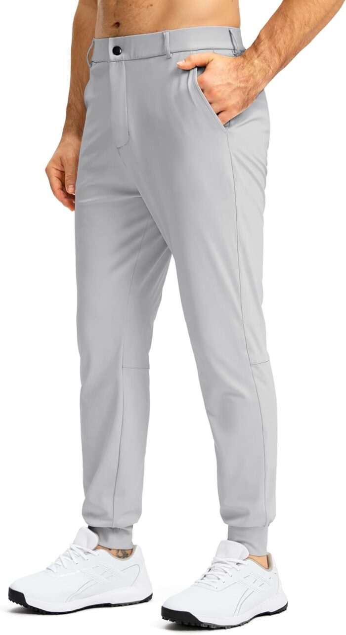 G Gradual Men's Stretch Golf Joggers with 3 Pockets Slim Fit Sweatpants Work Dress Casual Pants for Men with Belt Loops - Image 2