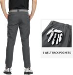 M MAELREG Golf Pants Men Quick Dry - 30"/32"/34" Stretch Lightweight 5 Pockets Water-Resistant Casual Mens Dress Pants - Image 3