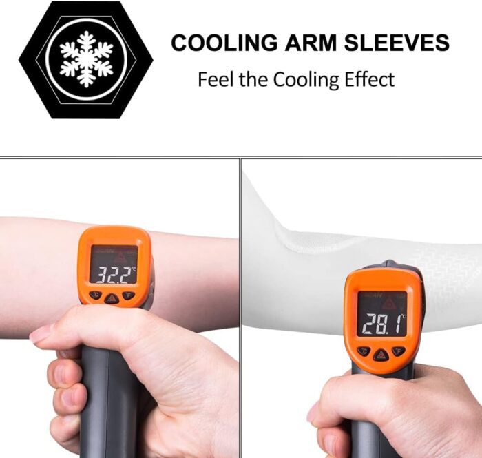 ROCKBROS Sun Protection Arm Sleeves Cooling Running Golf Fishing Cycling Arm Sleeves - Image 4