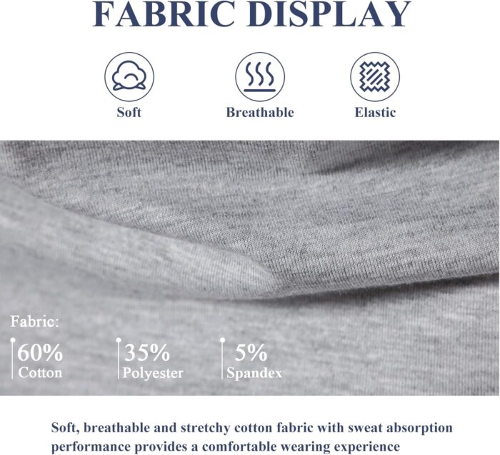 A WATERWANG Men's Long Sleeve Polo Shirts, Slim-fit Cotton Golf Polo Shirts Basic Designed - Image 5