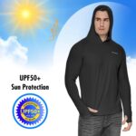 baleaf Men's Sun Protection Hoodie Shirt UPF 50+ Long Sleeve UV SPF T-Shirts Rash Guard Fishing Swimming Lightweight - Image 4