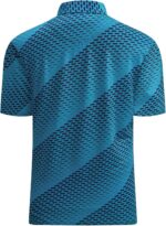 Hodaweisolp Golf Shirts for Men Dry Fit Print Moisture Wicking Performance Short Sleeve Polo Shirt - Image 2
