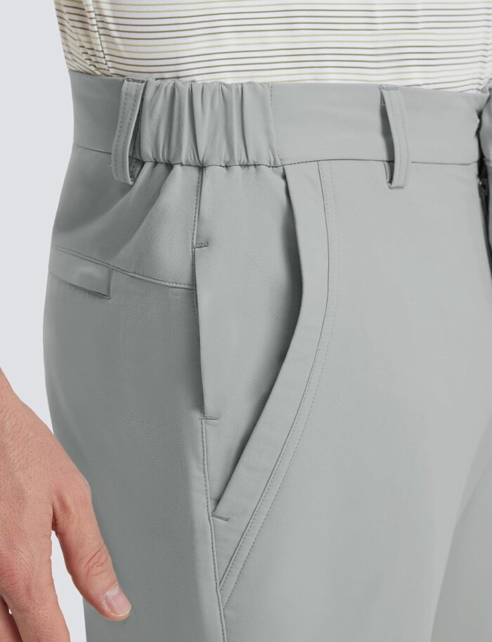 M MAELREG Golf Pants Men Lightweight with 5 Pockets - 30"/32"/34" Stretch Water-Resistant Casual Flat Front Mens Dress Pants - Image 4