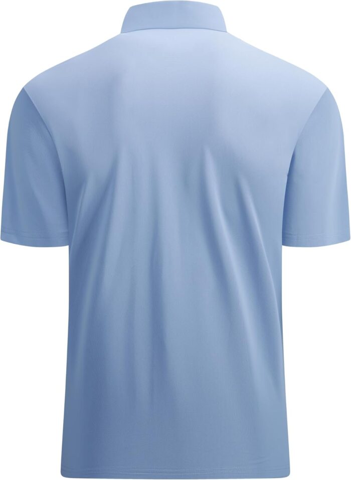 Alex Vando Mens Seamless Golf Shirt Moisture Wicking Quick-Dry Tailored Fit Polo Shirts - Image 2