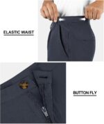 33,000ft Mens Golf Shorts 9 inch Inseam Quick Dry Elastic Waist Classic-Fit Drawstring Dress Shorts Hiking Fishing Business - Image 4