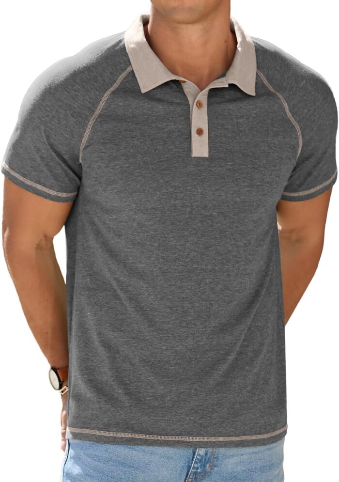 Sailwind Mens Short Sleeve Polo Shirts Cotton Golf Shirts Fashion Casual Raglan - Image 6