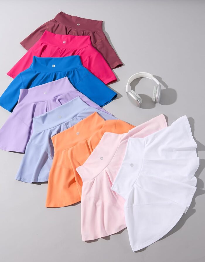 SANTINY Pleated Tennis Skirts for Women with Pockets Women's High Waisted Running Workout Athletic Golf Skorts Skirts - Image 7