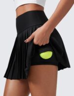 CRZ YOGA Women's High Waisted Pleated Tennis Skirts with Pockets Tummy Control Casual Liner A Line Workout Golf Skorts - Image 5