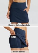 Willit Women's Golf Skirts Zipper Pockets High Waisted Stretchy Skorts Quick Dry Athletic Tennis Casual Skorts - Image 3