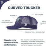 Branded Bills Vintage Old Glory PVC Curved Trucker, Snapback Closure, Lightweight, Comfortable Baseball Cap