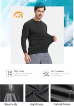 4/5 Pack Workout Compression Shirts Men Long/Short Sleeve Rash Guard Athletic Undershirt Gear T Shirt for Sports - Image 4