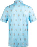 Men's Golf Shirts Short Sleeve Moisture Wicking Print Patterns Collared Performance Polo Golf Shirts for Men Dry Fit - Image 3