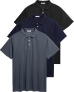 PINSPARK 1/3/4/5 Pack: Golf Polo Shirts for Men Multipacks Quick Dry Short Sleeve Collared Shirt Slim Fit Casual Polos Shirt - Image 5