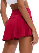 Soothfeel Pleated Tennis Skirt for Women with Pockets Women's High Waisted Athletic Golf Skorts Skirts for Workout Running