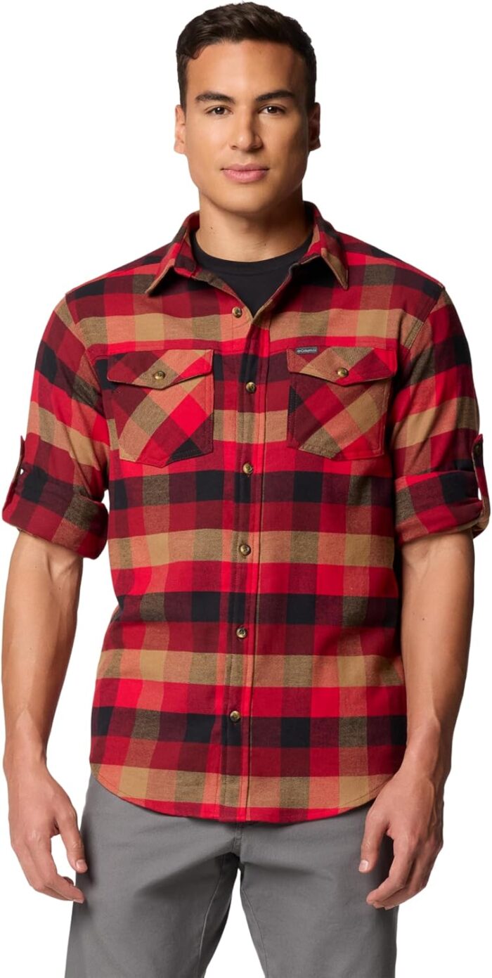 Columbia Men's Bearmouth Springs Roll Up Long Sleeve Flannel Shirt - Image 5