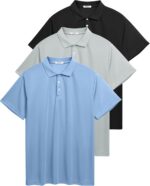 PINSPARK 1/3/4/5 Pack: Golf Polo Shirts for Men Multipacks Quick Dry Short Sleeve Collared Shirt Slim Fit Casual Polos Shirt - Image 5