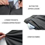 M MAELREG Golf Pants Men Quick Dry - 30"/32"/34" Stretch Lightweight 5 Pockets Water-Resistant Casual Mens Dress Pants - Image 4