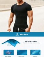 4/5 Pack Workout Compression Shirts Men Long/Short Sleeve Rash Guard Athletic Undershirt Gear T Shirt for Sports - Image 3