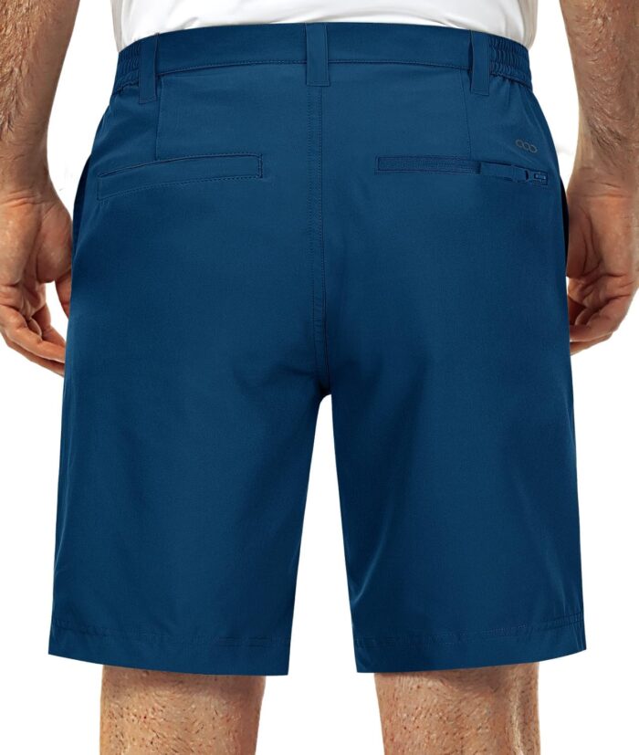 33,000ft Mens Golf Shorts 9 inch Inseam Quick Dry Elastic Waist Classic-Fit Drawstring Dress Shorts Hiking Fishing Business - Image 2