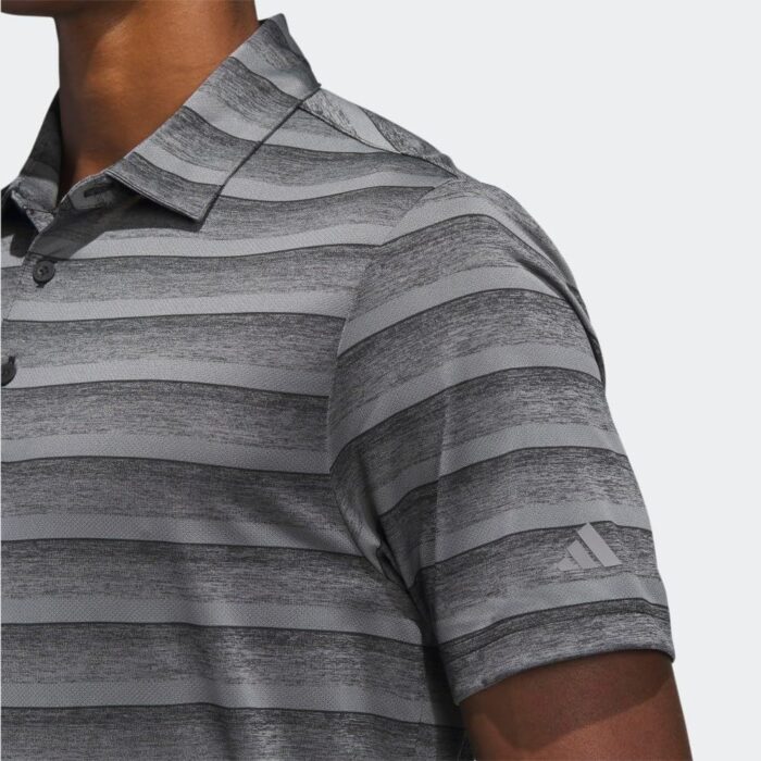 adidas Men's Two-Color Stripe Polo Shirt - Image 6