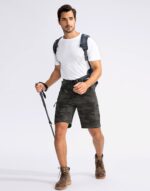 Pudolla Men's Hiking Cargo Shorts 9" Lightweight Outdoor Work Shorts for Men Travel Golf Camping Casual with 5 Zipper Pockets - Image 6