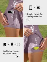 ATTRACO Tennis Dresses for Women with Shorts Pockets and Bra V Neck Racerback Golf Outfits - Image 5