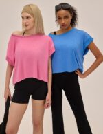 Open Back Workout Tops for Women Loose Fit Athletic Crop Tee Short Sleeve Gym Running Yoga Shirt - Image 4