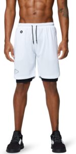 Pinkbomb Men's 2 in 1 Running Shorts Gym Workout Quick Dry Mens Shorts with Phone Pocket - Image 3