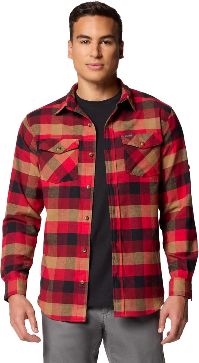 Columbia Men's Bearmouth Springs Roll Up Long Sleeve Flannel Shirt - Image 2