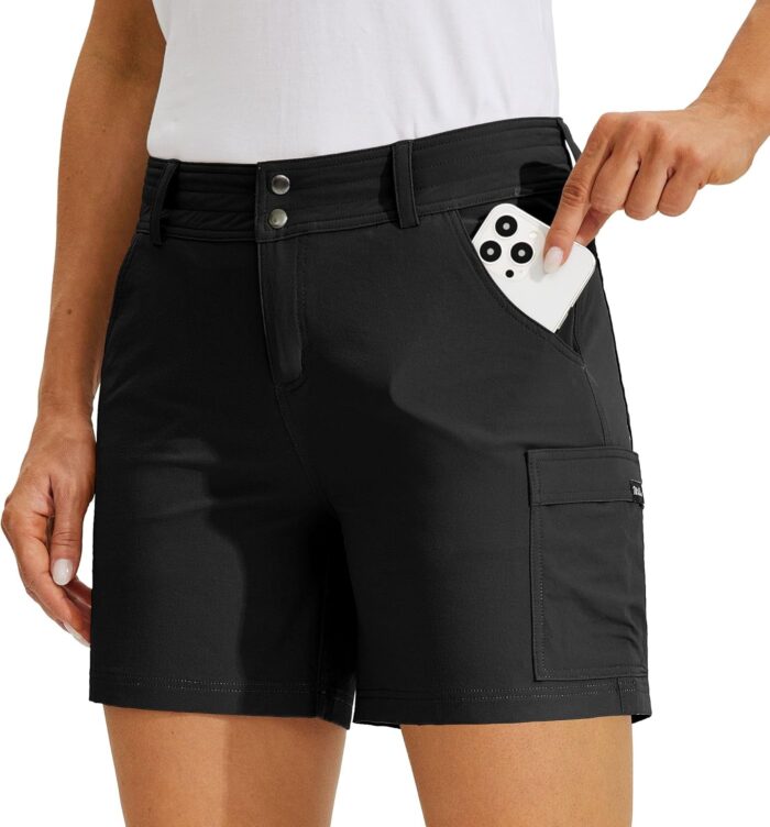 Willit Women's Golf Cargo Shorts Quick Dry Hiking Athletic Casual Summer Shorts with Pockets 5" - Image 1
