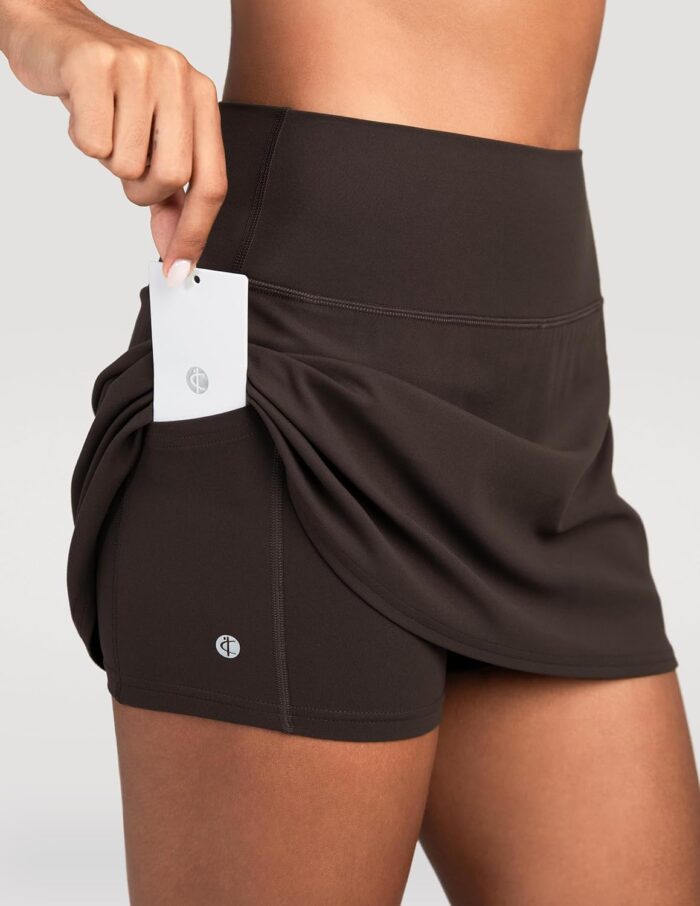 Colorfulkoala Dreamlux Skirts for Women High Rise Athletic Golf Tennis Skorts Built-in Shorts with Pockets - Image 2