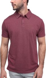 INTO THE AM Polo Shirts for Men - Comfortable Fit Collared Shirt Men S - 4XL Fitted Short Sleeve Classic Golf Shirts
