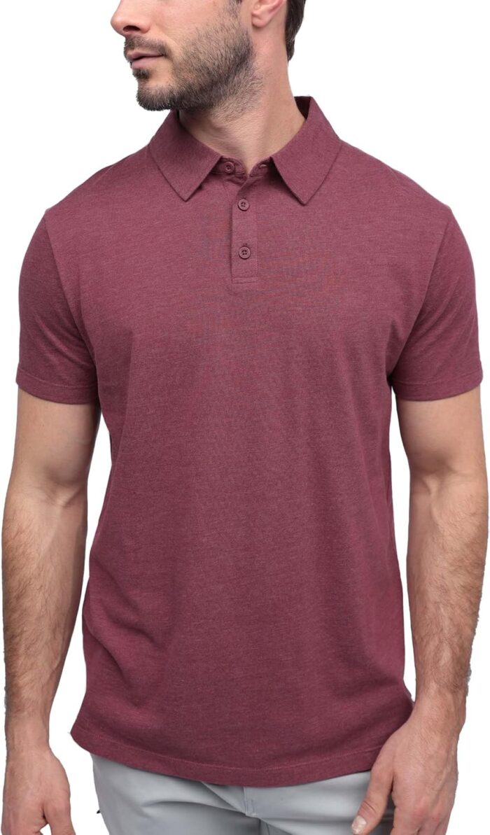 INTO THE AM Polo Shirts for Men - Comfortable Fit Collared Shirt Men S - 4XL Fitted Short Sleeve Classic Golf Shirts - Image 1