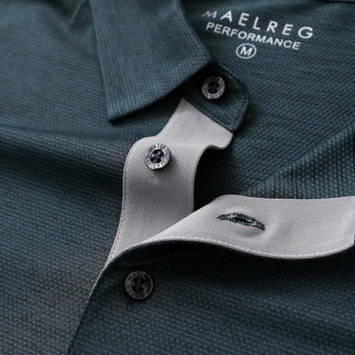 M MAELREG Golf Shirts for Men Dry Fit Short Sleeve Performance Moisture Wicking Heather Jacquard Active Mens Polo Shirts - Image 4