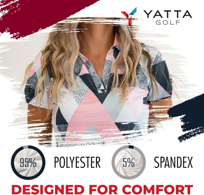 YATTA GOLF Premium Golf Polo Shirts for Women - Lightweight, Quick Dry, Wrinkle Resistant & Moisture Wicking Polo - Image 5