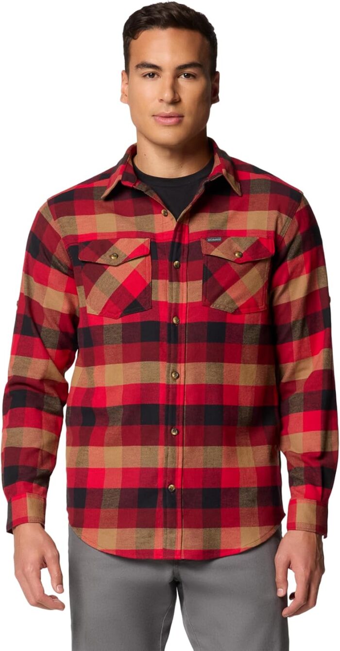 Columbia Men's Bearmouth Springs Roll Up Long Sleeve Flannel Shirt - Image 1