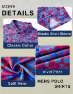 uideazone Golf Shirts for Men Dry Fit Polo Shirt Short Sleeve Moisture Wicking Golf Polos Performance Golf Tennis Shirt - Image 6