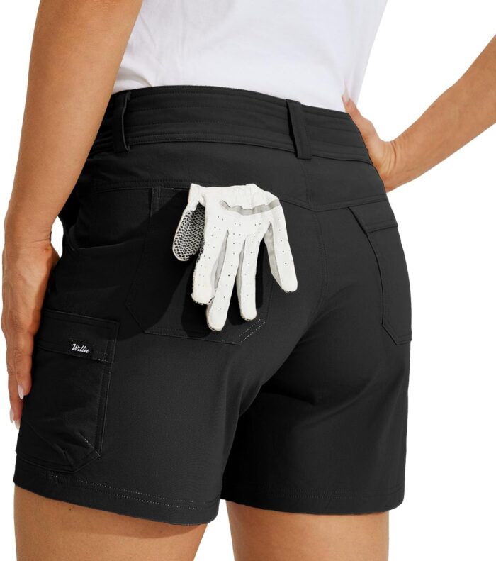 Willit Women's Golf Cargo Shorts Quick Dry Hiking Athletic Casual Summer Shorts with Pockets 5" - Image 2