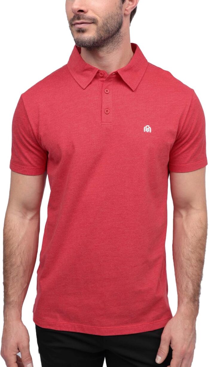 INTO THE AM Men's Polo Shirts - Fitted Short Sleeve Collar Shirt for Men S - 4XL - Image 1