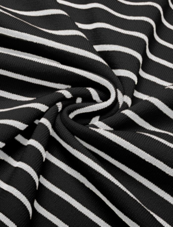 COOFANDY Men's Knit Polo Shirts Short Sleeve Striped Golf Polo Shirts Lightweight Casual Collared T Shirt - Image 5