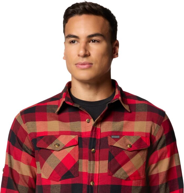 Columbia Men's Bearmouth Springs Roll Up Long Sleeve Flannel Shirt - Image 6