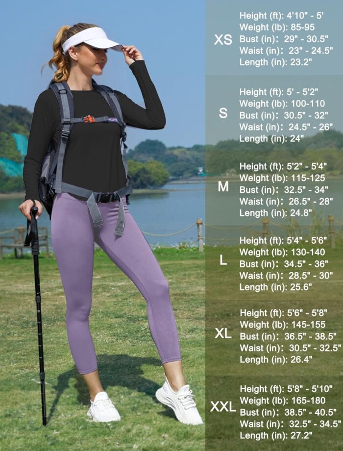 Women's Sun Shirt UPF 50+ Long Sleeve Workout Tops Running Hiking UV Protection Shirts Quick Dry Outdoor Clothing - Image 6