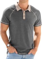 Sailwind Mens Short Sleeve Polo Shirts Cotton Golf Shirts Fashion Casual Raglan