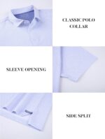 Esabel.C Mens Golf Shirts Print Moisture Wicking Short Sleeve Performance Dry Fit Stretch Active Polo Shirts for Men - Image 5