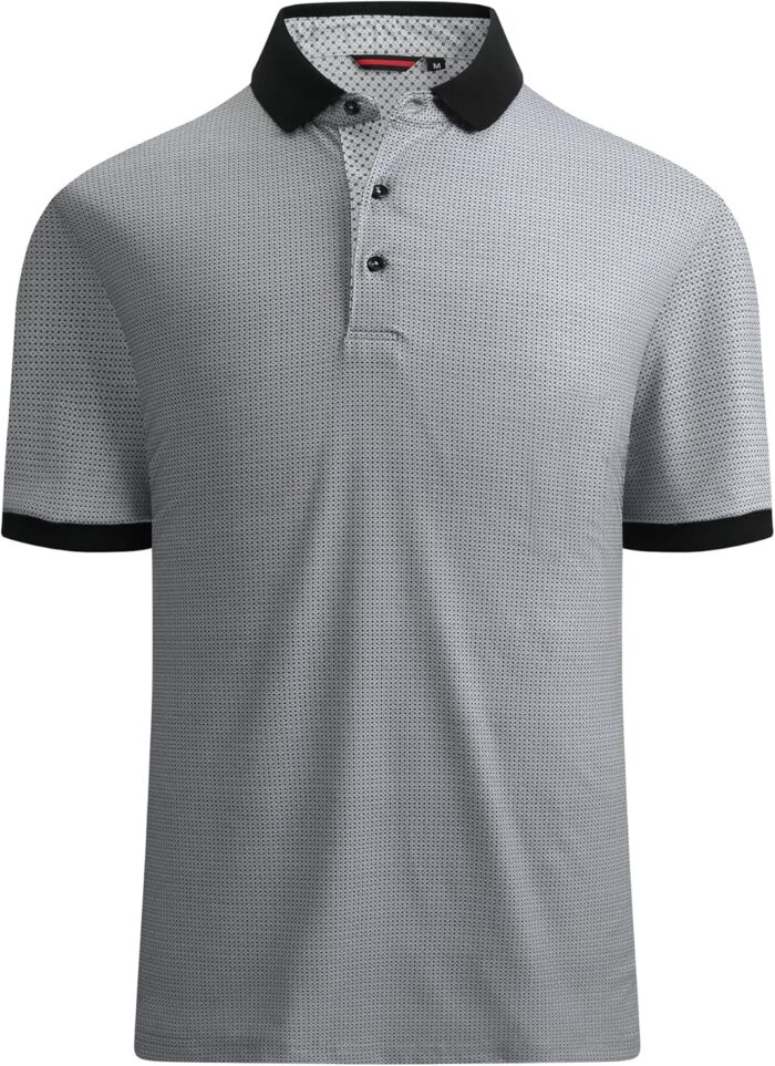 Alex Vando Mens Polo Shirts Short Sleeve Regular Fit Fashion Designed Shirt - Image 1